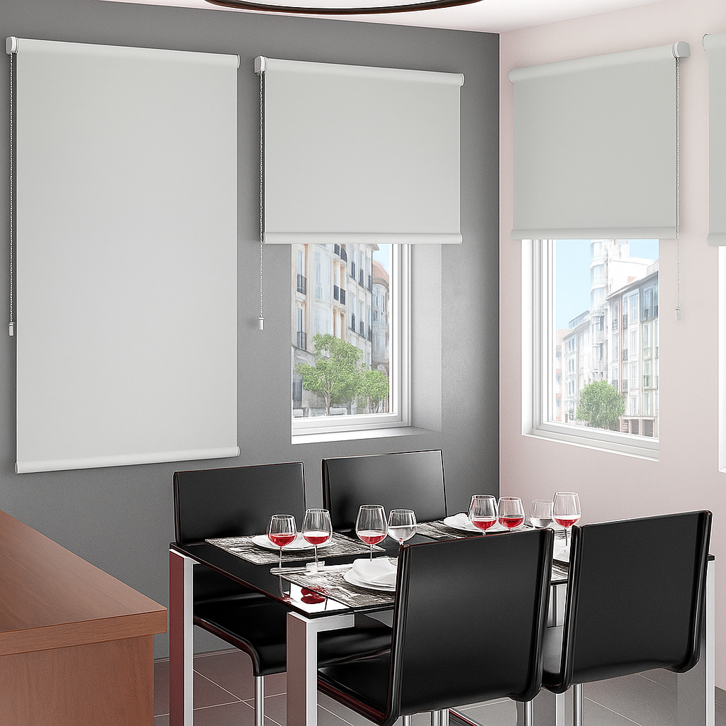 Estor enrollable opaco – Blackout 100%, protección solar y privacidad total. Medidas estándar. 15% descuento! - C5 Coverings