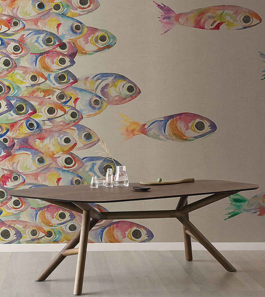 Mural artístico Peces, medida ancho 2 m. x 2.50 m. alto - C5 Coverings